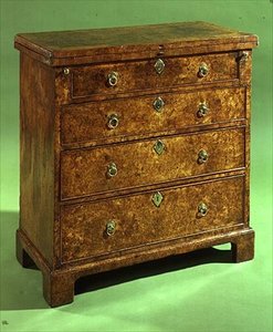 Komoda kawalerów, ok. 1715 (orzech wiertniczy) autorstwa English School